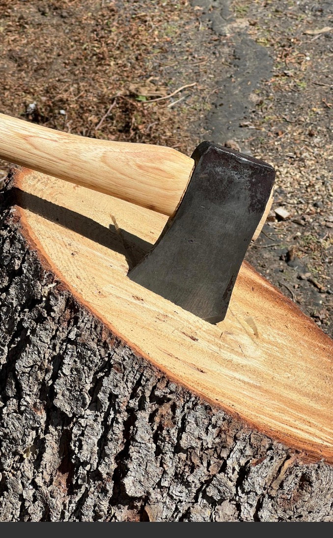 Restored & Decorated Single Bit Axe - unknown maker
