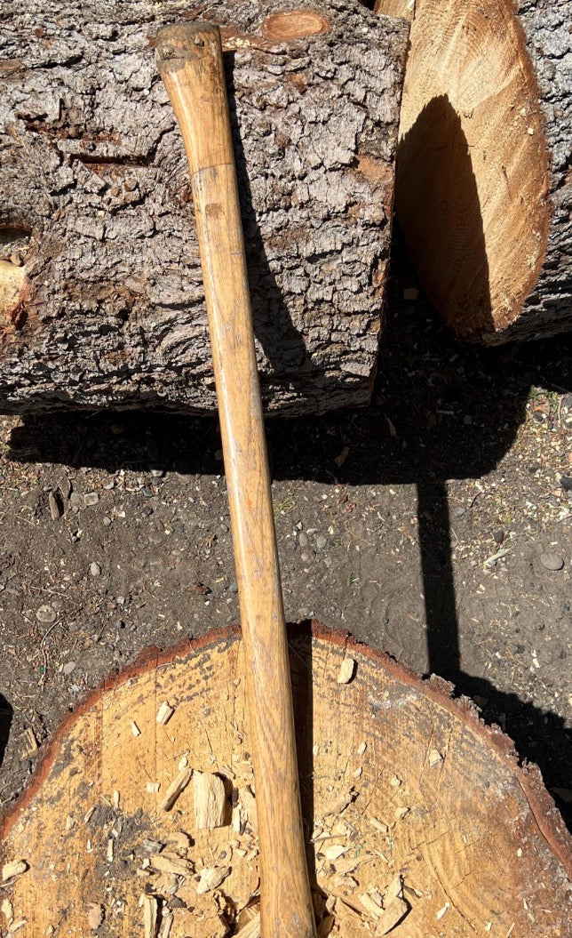 2 Vintage Hardwood Axe Handles